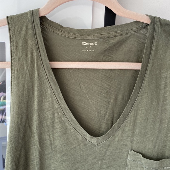 Madewell tank top. Size S. Green - Picture 3 of 4